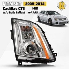 Hidxenon Headlight For 2008-2014 Cadillac Cts Wafs Wo Bulb Chrome Right Side