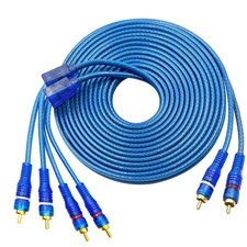 RCA Car Audio Cable Y Splitter Adapter Cord 2 Channel to 4 Channel Twisted Pair