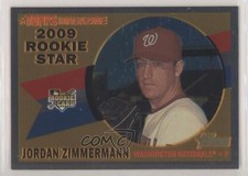 2009 Topps Heritage Chrome 1073/1960 Jordan Zimmermann #CHR159 3bs
