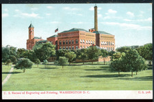 1900's UDB Bureau of Printing & Engraving Washington DC Vintage Postcard A2067