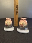 Vintage Hull Pottery Magnolia Candlestick Holders