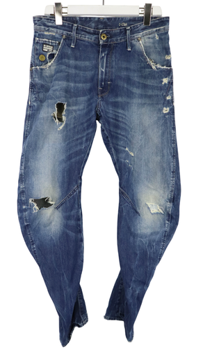 G-STAR Arc Loose Tapered Jeans Herren W31/~L30 Faded Whiskers Distressed Blau - Bild 1 von 11