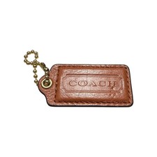 Coach Leather Hangtag - Mahogany 2.5"