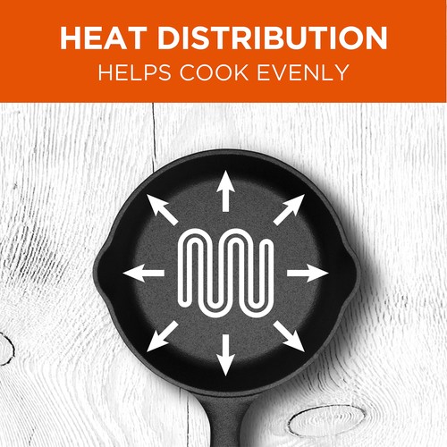 6.5 Inch Cast Iron Skillet, Black - Picture 4 of 5