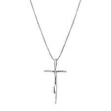 New Silpada 'Organic Cross' Pendant Necklace in Sterling Silver, 18" + 2"