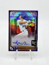 2015 Bowman Logan Moon Chrome Prospect Purple Refractor Auto Royals #/250 SP
