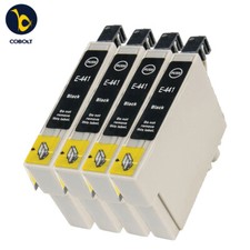 4 CARTUCCE INCHIOSTRO NERO adatte per Epson Stylus C64 C66 C68 C84 C84N C84WN C86