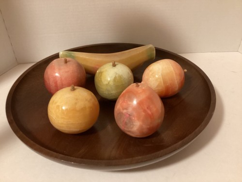 Piedra de alabastro tallo de madera plátano (Juego de 6) Italia de colección - Imagen 6 de 7
