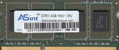 GETAC B300 SSAC04G08-GGNHA 4GB DDR3 SODIMM RAM PC3-12800 1600MHZ - NEW