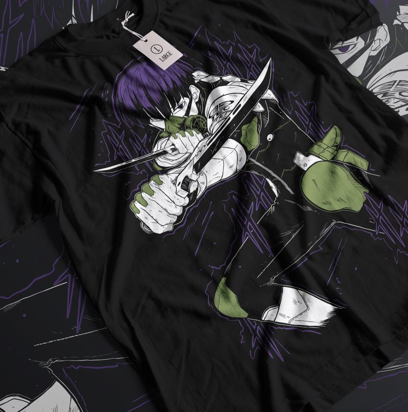 Kaiju no 8 T-shirt Hoshina Gift Manga Best Anime Graphic Tee Black