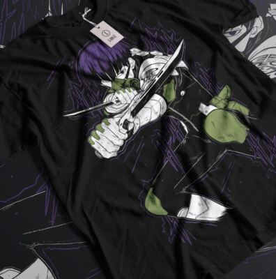 Kaiju no 8 T-shirt Hoshina Gift Manga Best Anime Graphic Tee Black