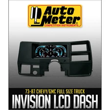 Auto Meter Invision LCD Complete Dash Gauge Kit For 1973-1987 Chevy C10 C20 C30
