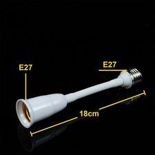 1pc E27 to E27 LED Bulb Base Flexible Socket Extender with Silicone Cover 180mm