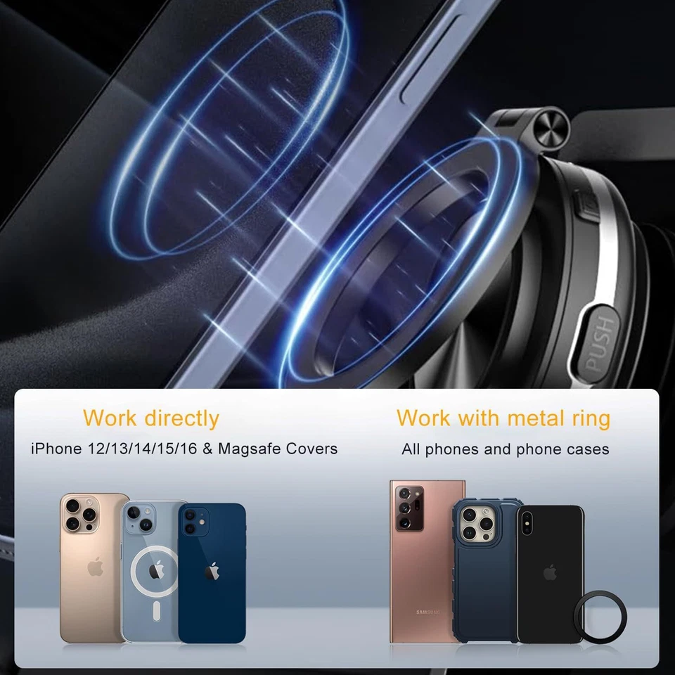 Soporte magnético giratorio 360° para montaje de teléfono de automóvil para aspiradora eléctrica para todo tipo de teléfono Foto 3 de 4