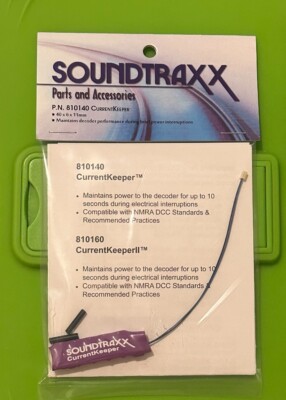 SoundTraxx 810140 CurrentKeeper  Maintains Power During Electrical Interruptions