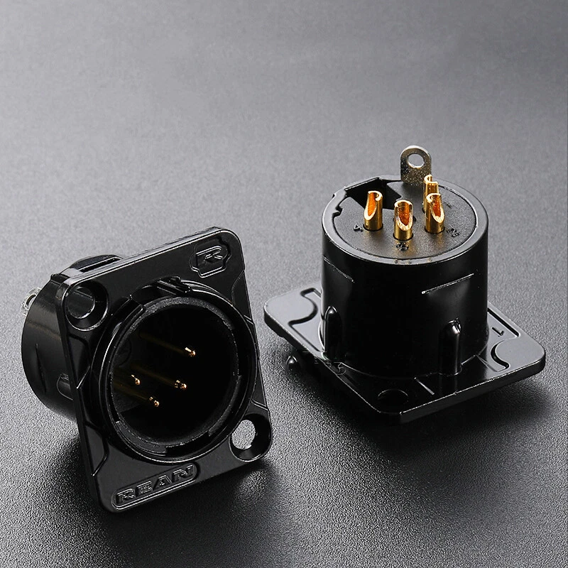 4 Pin XLR Socket Metal Microphone Chassis Panel Mount Solder Terminal Socket - Image 4 of 4