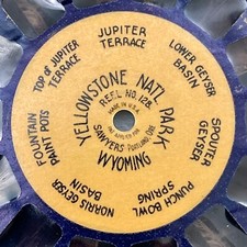 Vintage View-Master Reel 128 Yellowstone Nat'l. Park Wyoming Blue Ring