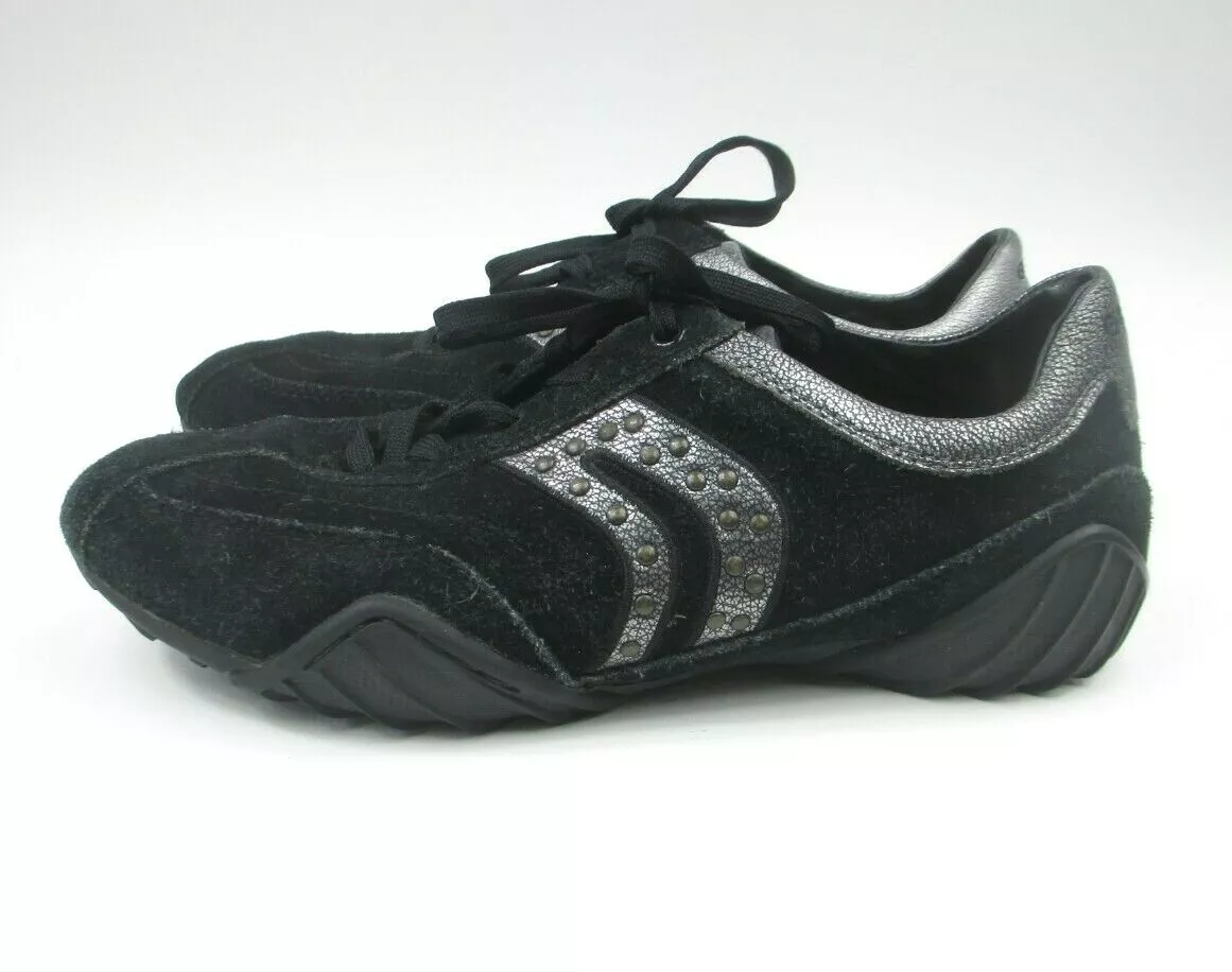 GEOX Respira Euro 37 Ladies Black Suede Leather Sneakers Size US 7 | eBay