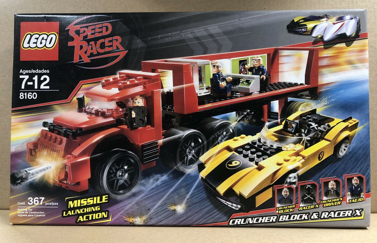 Lego 8160 Speed Racer Cruncher Block & Racer X - New Sealed