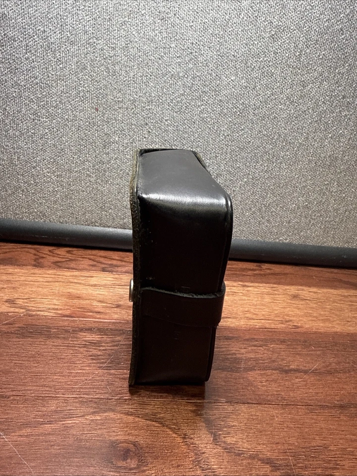 Bolso de montar de cuero negro vintage Belding Califorina estuche para cámara estilo #3 Foto 3 de 4