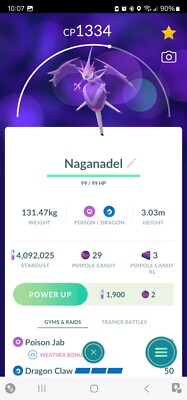 Pokemon Trade GO - Naganadel ( Poipole Evolution )  (30days as needed)