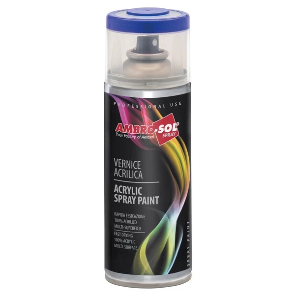 VERNICE SMALTO SPRAY RAPIDO ACRILICO PITTURA BOMBOLETTA 400ml AMBRO-SOL + COLORI - Immagine 2 di 2