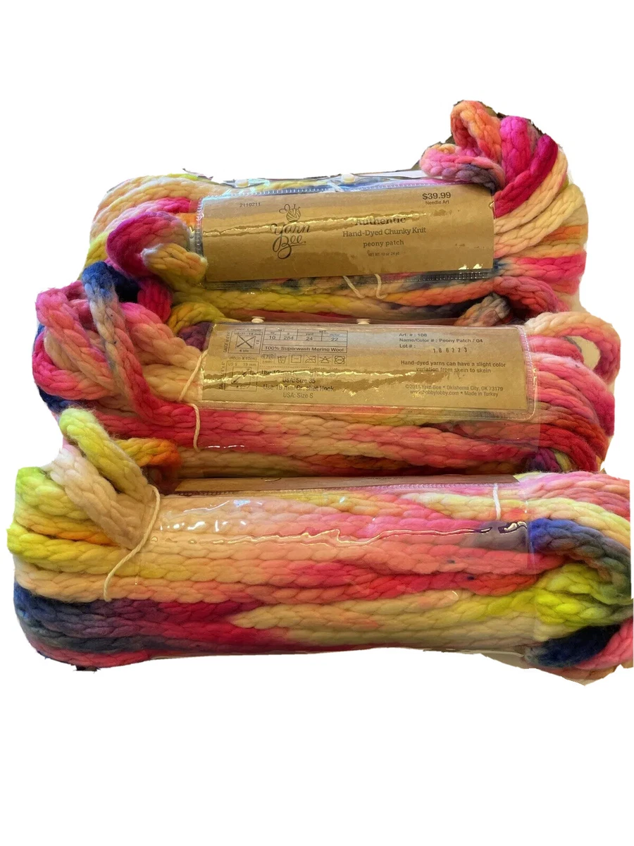 Yarn Bee Authentic HandDyed Chunky Knit Yarn Peony Patch