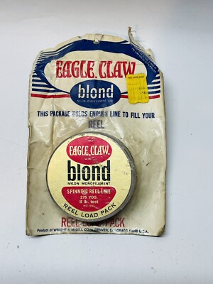 Vintage Eagle Claw Blonde Nylon Monofilament 275yds 8LB