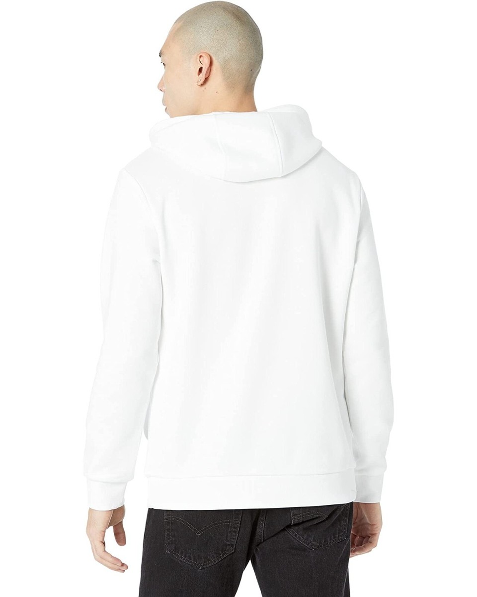 Karl Lagerfeld L114603 Mens White Logo Latitude/Longitude Hoodie