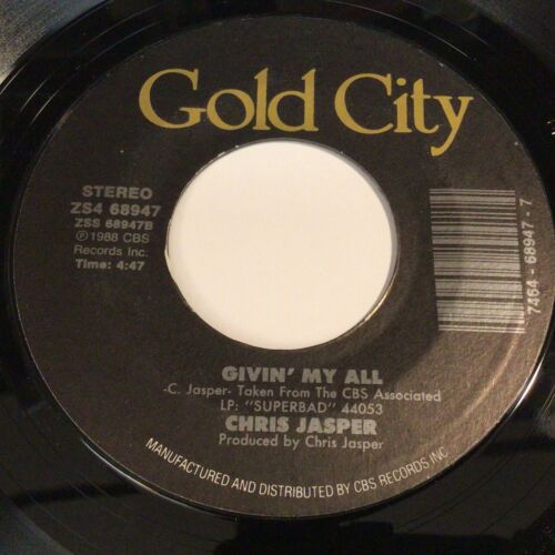 Chris Jasper - The First Time / Givin' My All 45 - Gold City - Soul - Imagen 2 de 2