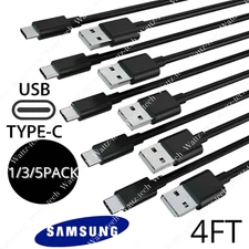 5Pack USB C Type-C Fast Charging Data SYNC Charger Cable Cord 4FT For Samsung