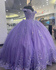 HOT SALE Quinceanera Dresses Lilac Sweet 15 16 Birthday Party Prom Ball GownS
