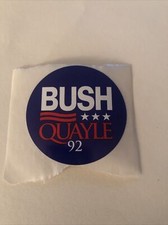 Vintage BUSH - QUAYLE ‘92 STICKER UNPEALED