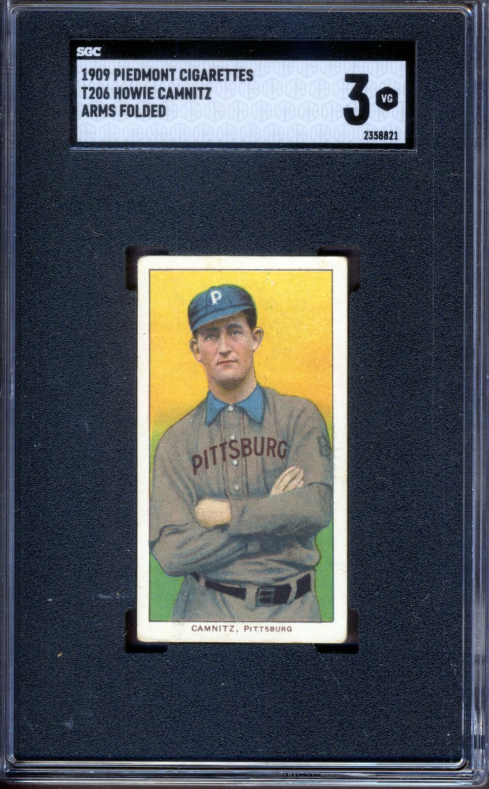 T206 Piedmont Howie Camnitz Arms Folded SGC 3 VG *Pittsburgh Pirates*