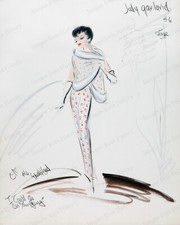 8x10 Print Judy Garland Edith Head Costume Sketch I Could Go on Singing 1963 #JG
