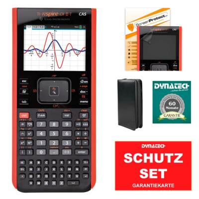 Taschenrechner TI NSP CX II T CAS + Schutztasche + Schutzfolie + Garantie Set