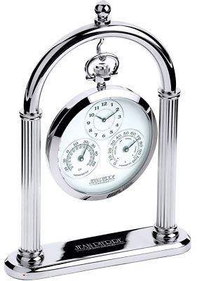 Wetterstation im Taschenuhr Stil Gehäuse Tischuhr Ständer Thermometer Geschenk