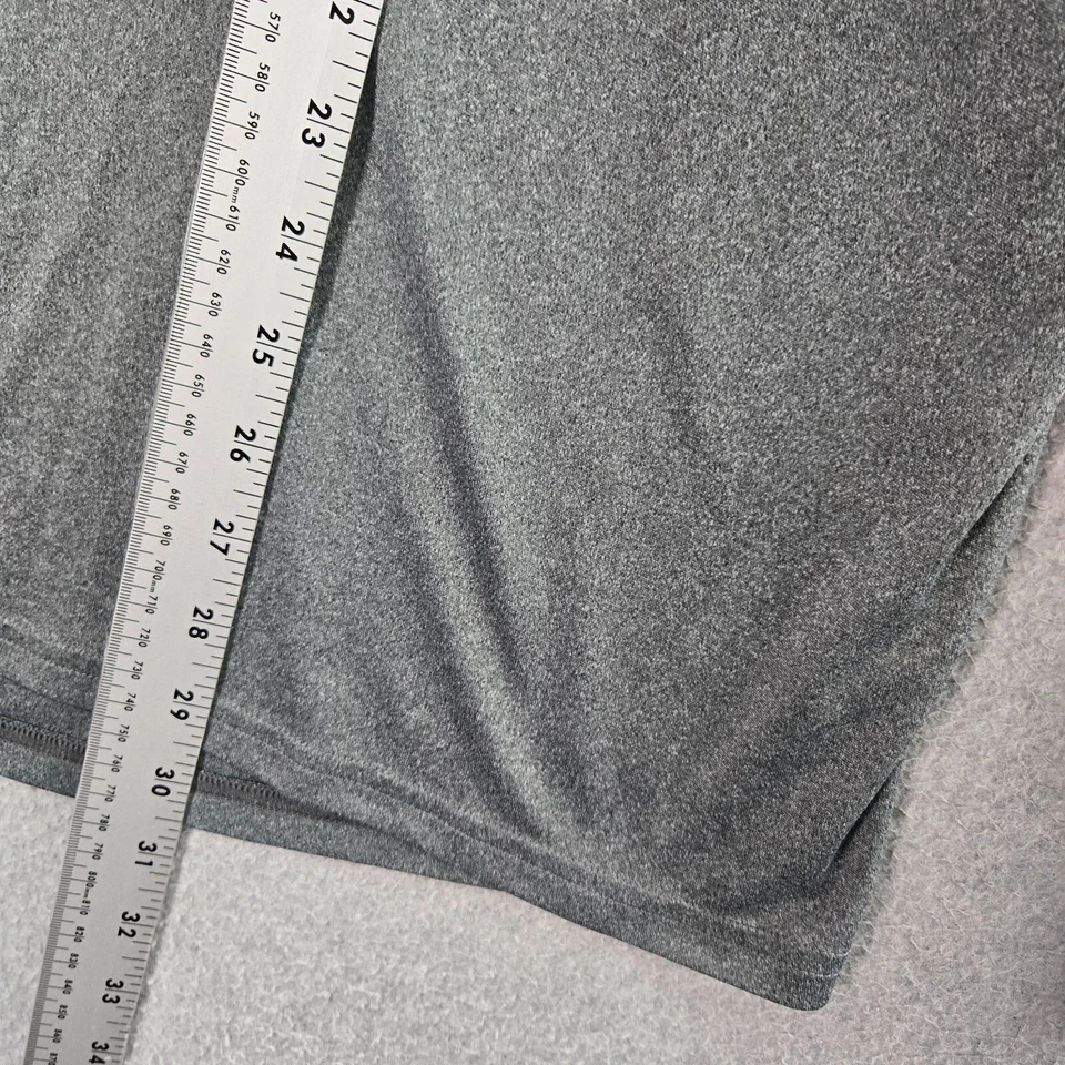 Camisa Under Armour Hombres Ropa Activa Grande Gris Logo HeatGear 1/2 Cremallera Rendimiento Foto 3 de 4