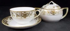 Noritake 175 Lot of Oversized Cup and Saucer Set with Sugar Bowl 16034/175/43061