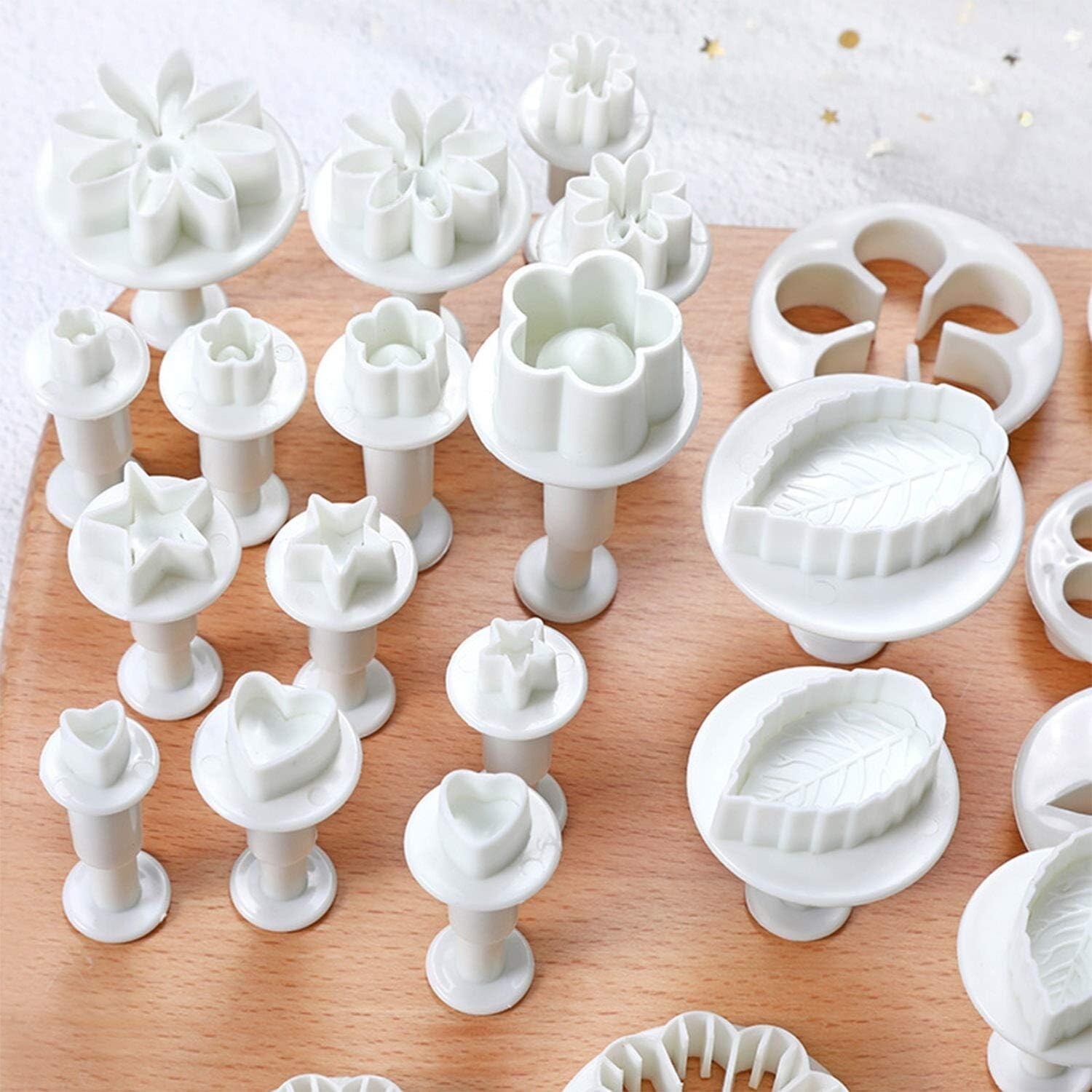36 pc Pastry Cutters Tool SugarCraft Cake Decorating Mold Fondant Icing Plunger