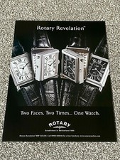 Sammlerstück 2000er Vintage Zeitschrift Reklame Bild Rotary Revelation Watch Ad
