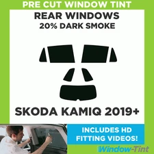 For Skoda Kamiq 2019+ Pre Cut Window Tint Kit 20% Dark Rear Car Tinting Film