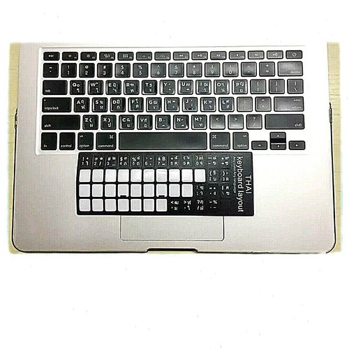 5xTastatur Aufkleber Thai Englisch Weiß Buchstaben Schwarz Hintergrund Wasserfest - Bild 9 von 12