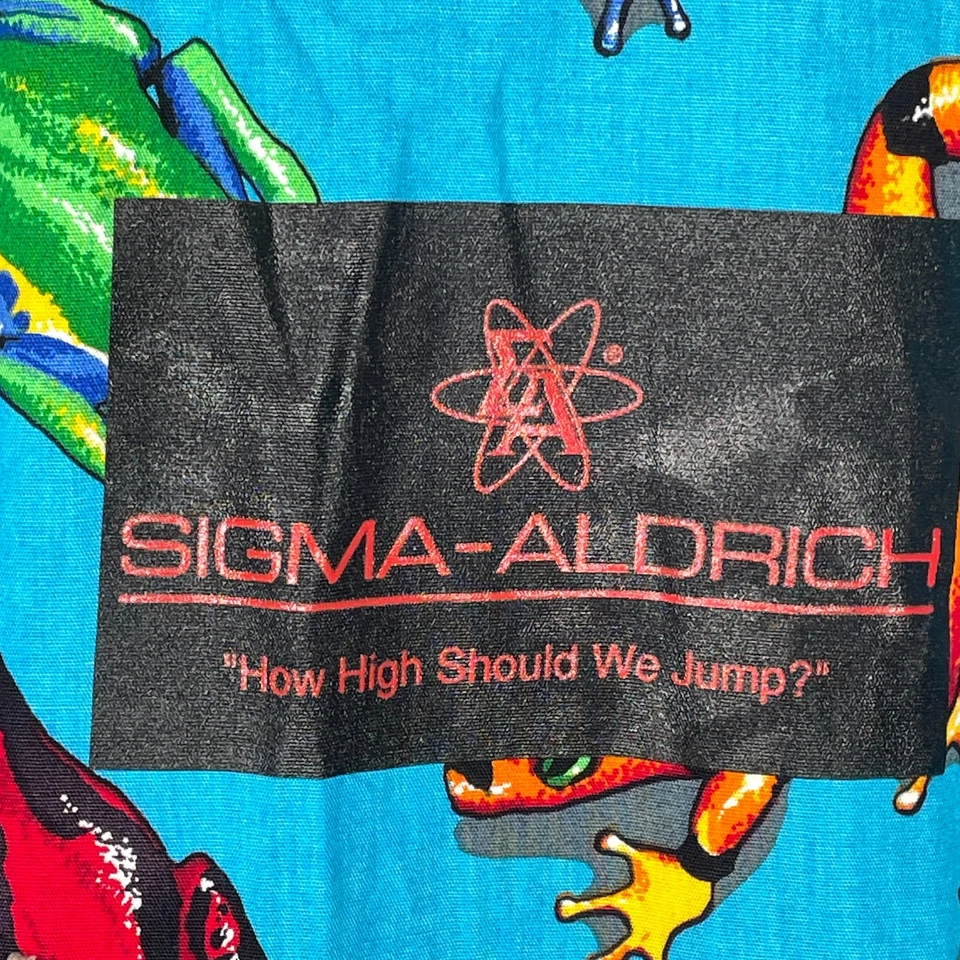Green Scrubs Sigma-Aldrich Frog Lab Coat Size Large How High Should We Jump HTF - Image 3 of 4