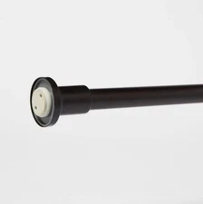 Dual Mount Bronze Finish Cast Finial Shower Curtain Rod 46" to 72" Long NO BOX