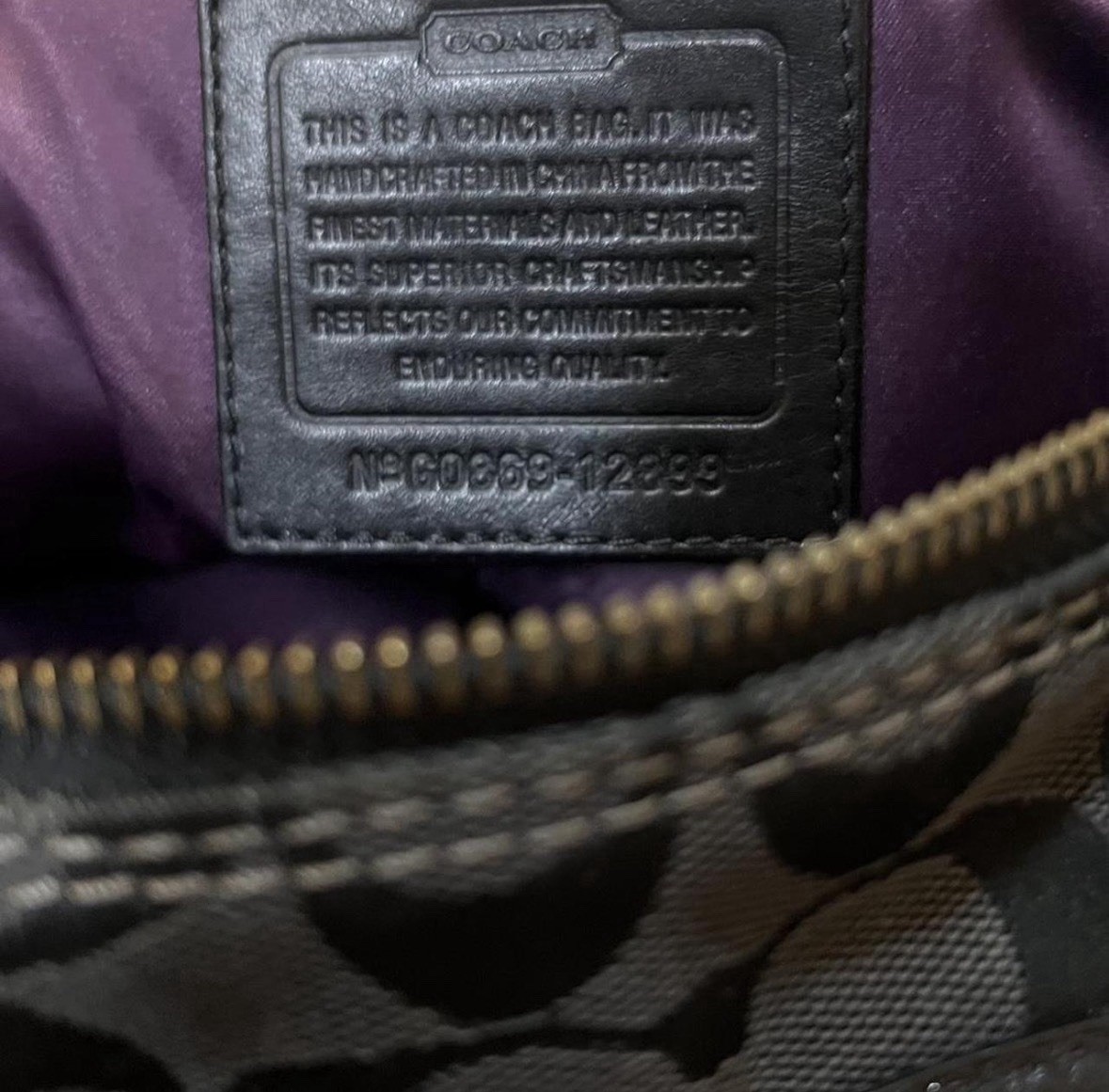 Coach Patchwork Metallic Black Gray Silver Large … - image 3