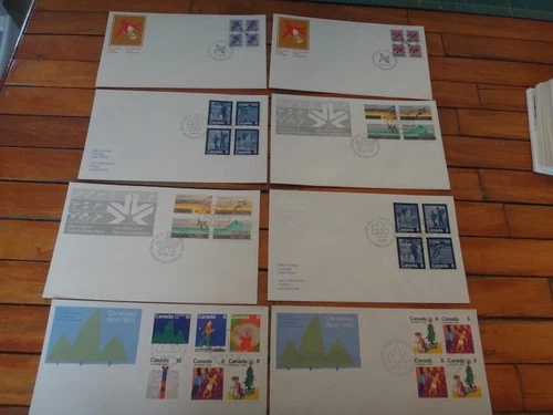 canada collection of first day covers unadressed all with blocks of 4