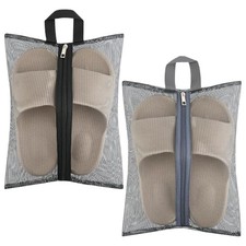 2 Pcs Shoe Bags for Travel, Mesh Breathable Sneaker Bags Portable Shoe Storage