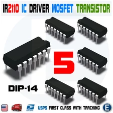 5PCS IR2110 IR2110PBF DIP-14 IR FETS DRIVER MOSFET Transistor High voltage IC