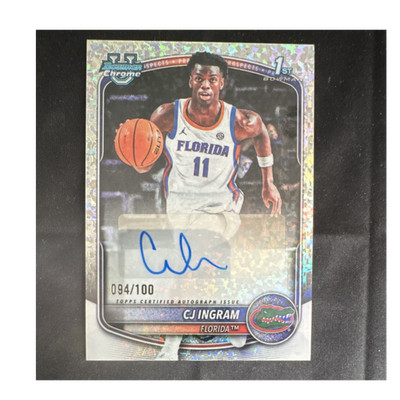 Bowman 2025-26 Chrome CJ Ingram Autograph 1st Bowman Florida Gators #CPA-CI /100